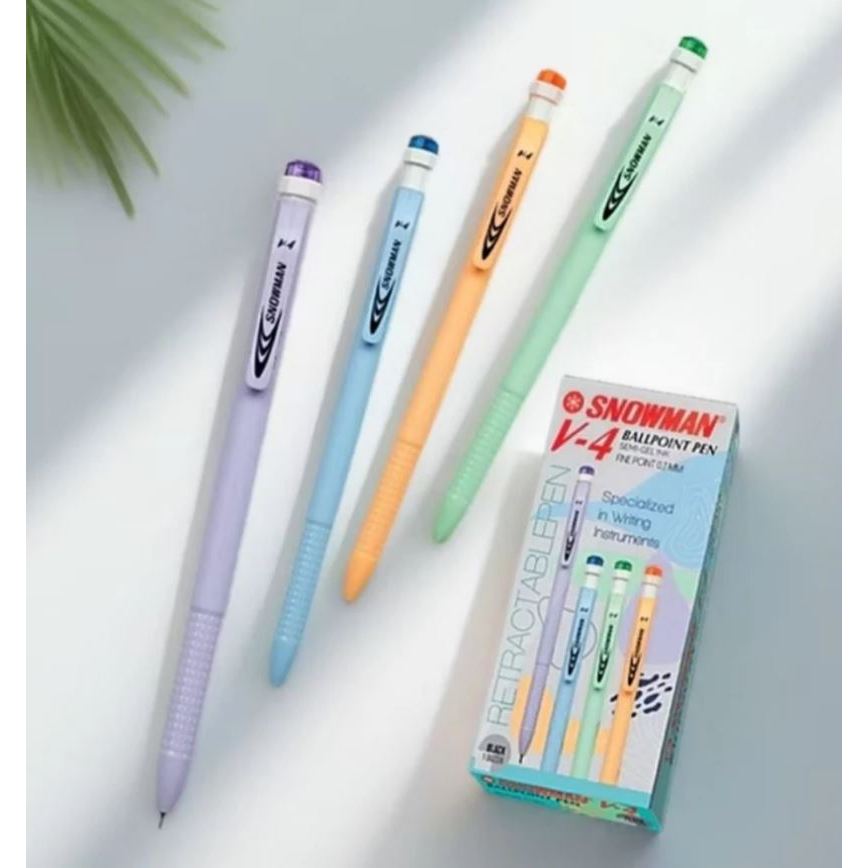 BOLPEN SNOWMAN V-4 / Pulpen Bolpoin Cetek Snowman V-4