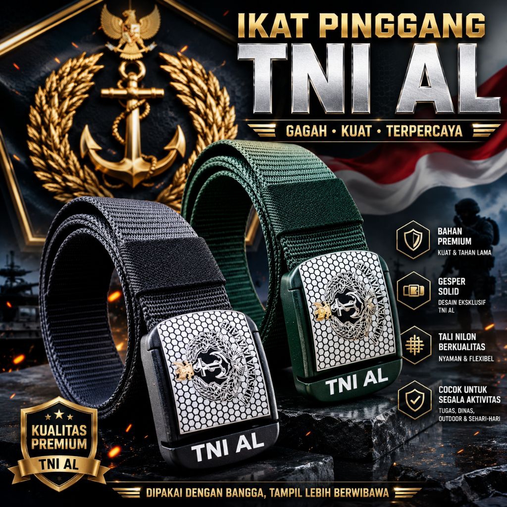 Ikat Pinggang Taktikal TNI AL Sabuk Taktikal TNI AL