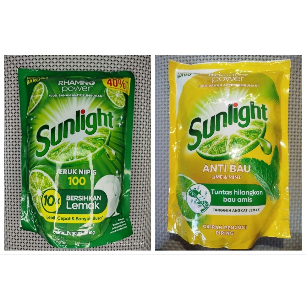 Bisa INSTANT ~ SUNLIGHT JUMBO 1,5Kg / 1500ml / 1,5L Sabun Cuci Piring Jeruk Nipis & Lime Mint Bersih