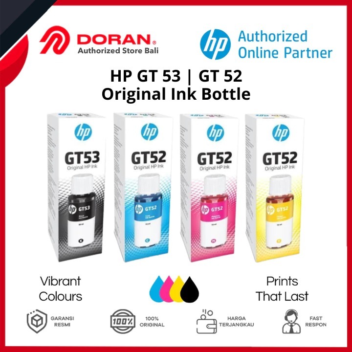HP GT53 / GT52 HP GT53 GT52 Ink in Bottle Tinta Printer HP - Original