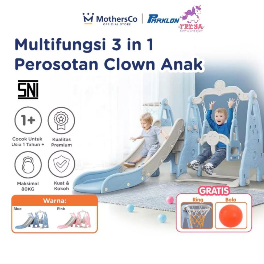 Bingo - Fun Slide Clown 3in1 Slide & Swing - Perosotan Anak - Parklon