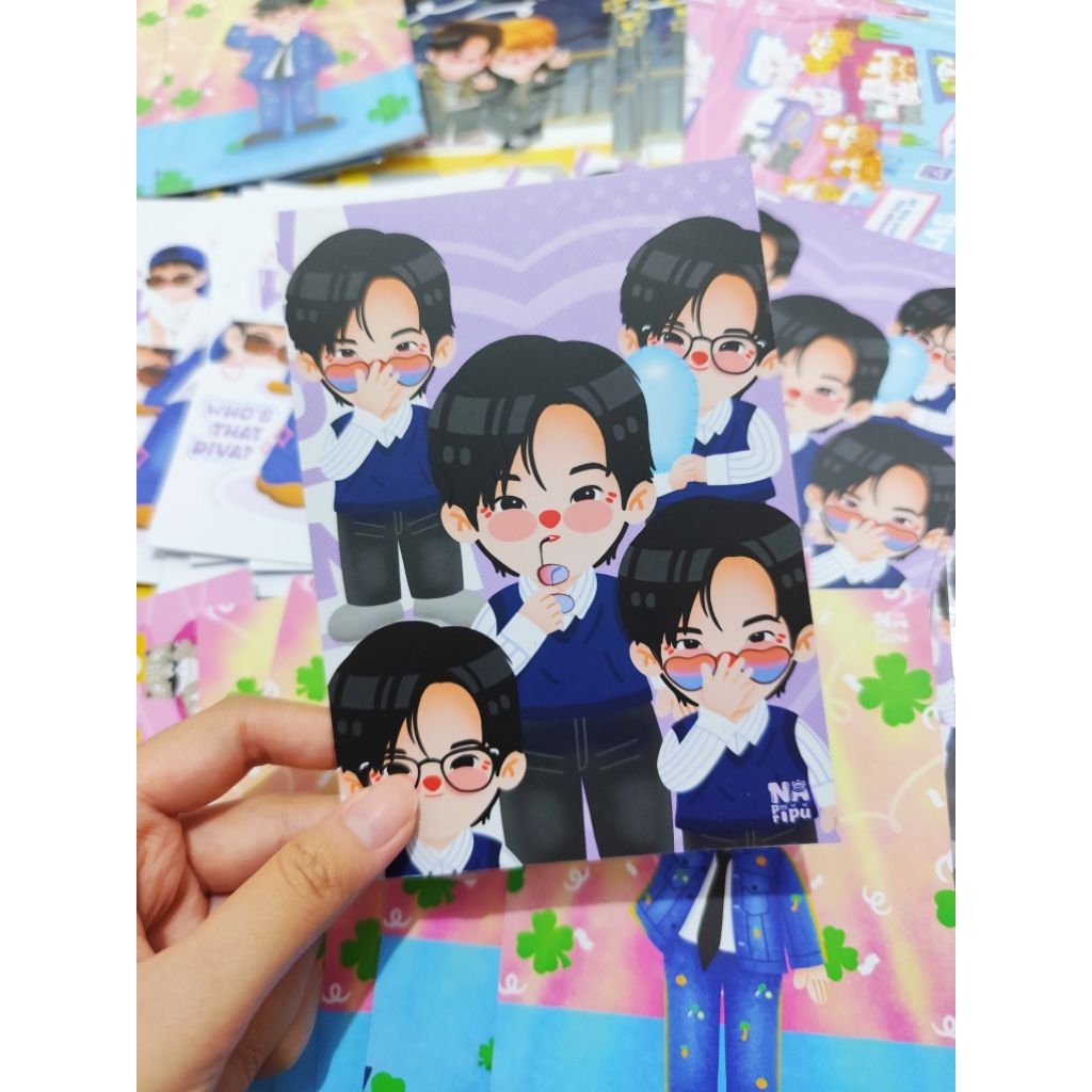 (READY) Art Print Seventeen, Dokyeom Happy Virus, DxS, Wonwoo Game Boi by napiripu