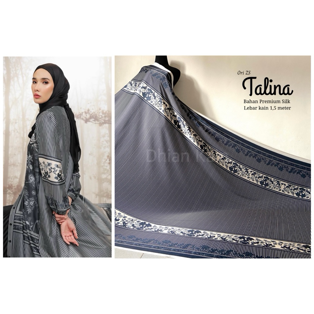 Kain Silk Motif Talina Zaskia Sungkar - Bahan untuk Gamis dan Hijab