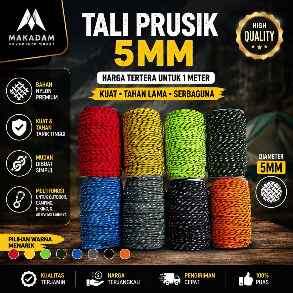 Tali Prusik 5mm Harga Permeter