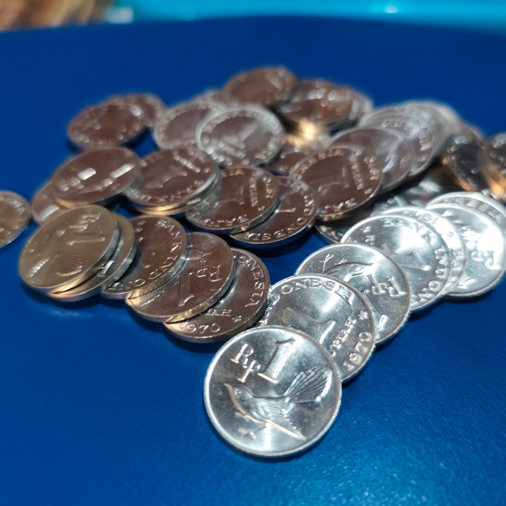 Koin 1 Rupiah 1970 Kualitas Tinggi untuk Koleksi dan dokorasi mahar nikah