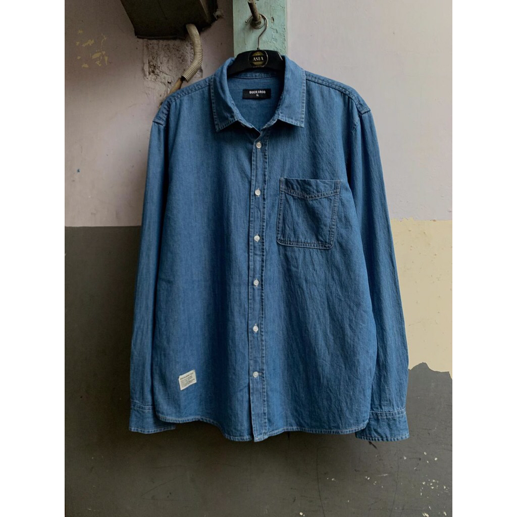 kemeja lengan panjang Buckaroo indigo size XL preloved