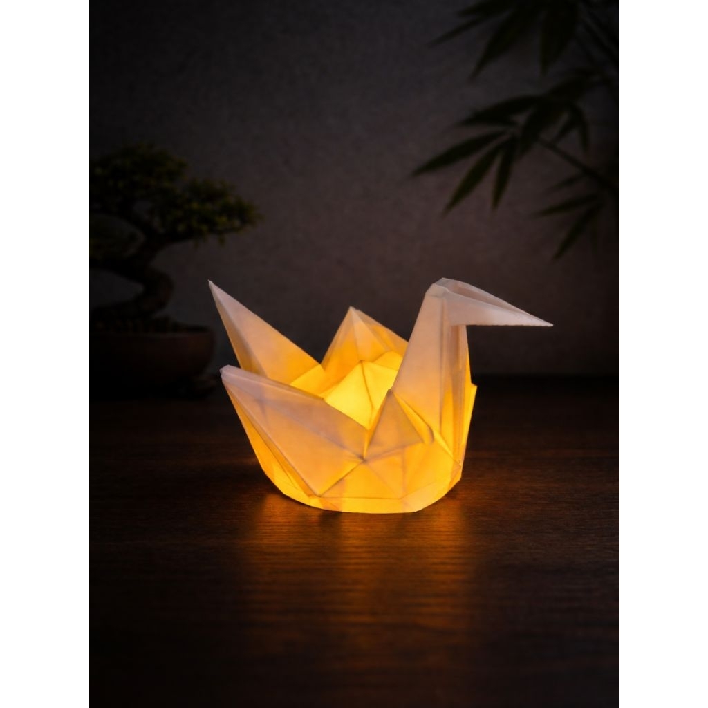 Origami Crane LED Tealight - Lampu Hias - Lampu Meja - Lampu