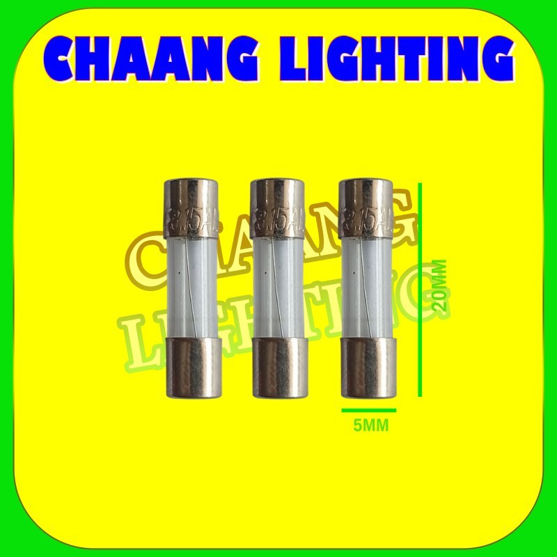 FUSE KACA 2CM SIKRING 5X20MM FUSE KACA 0.5A 2A 250V FUSE KACA 2.5A 250V FUSE KACA 3A 250V FUSE KACA 