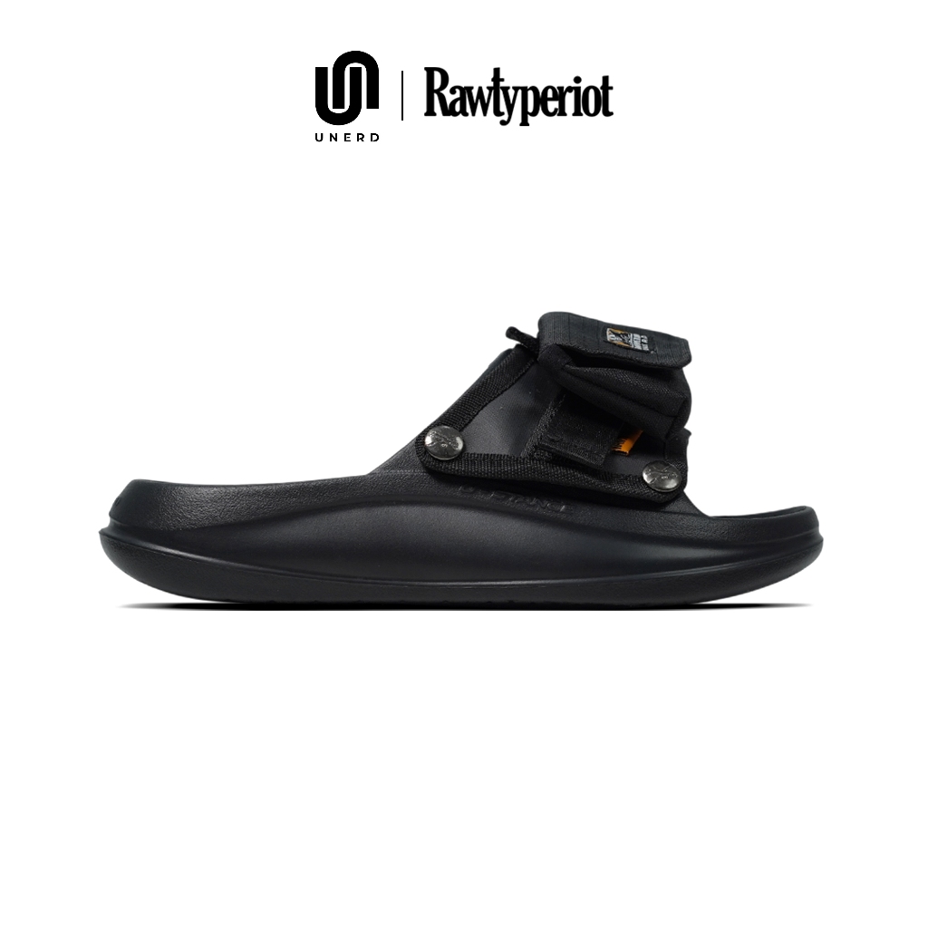 UNERD x RAWTYPERIOT | UNRD//RTR-T1 | Sandal & Slides  Pria Wanita | Black Pocket