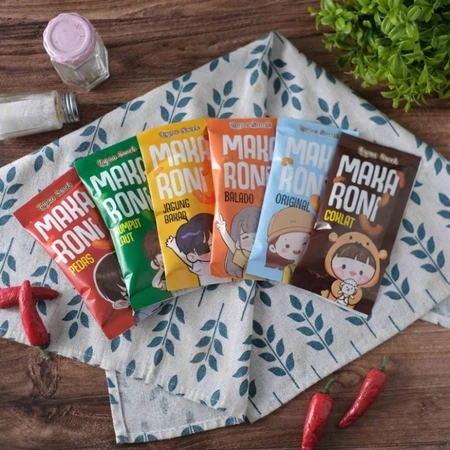 Sncak Makaroni Isi 20 Pcs Mix 6 Rasa Pedas Coklat Keju Balado Jagung Bakar Rumput Laut Camilan Enak