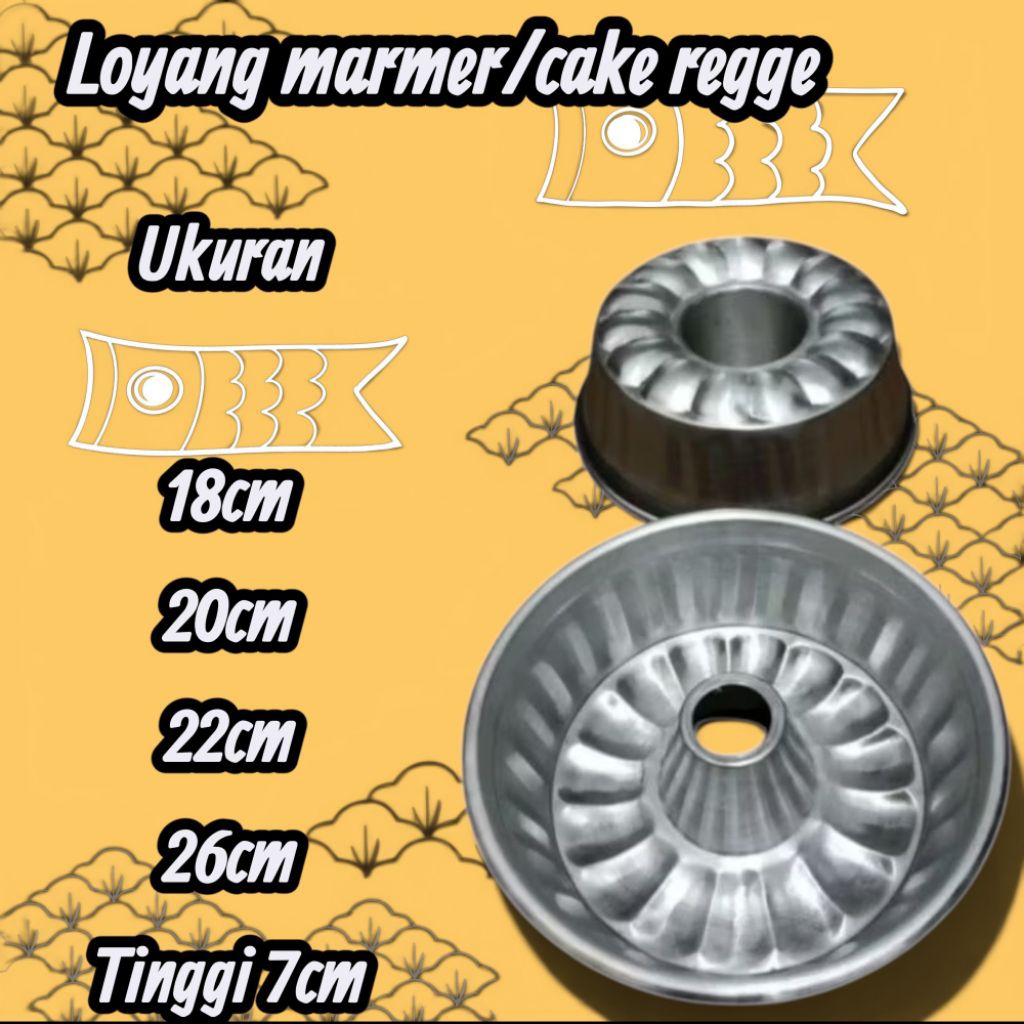 Loyang marmer/loyang cake regge press Tampa sambungan UK.18.20.22.24.26cm