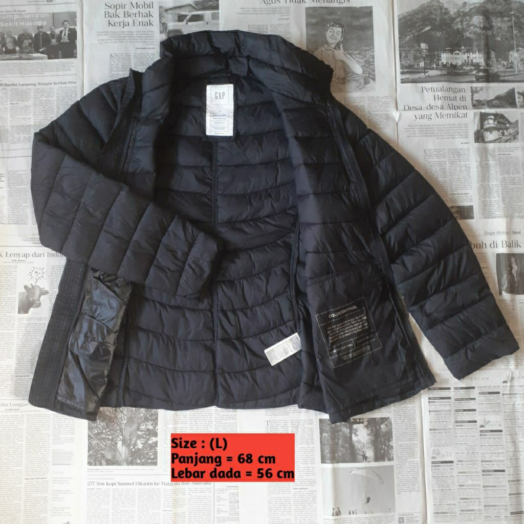 Jacket GAP Packable Ultralight Water Resistant Jaket Outdoor Bulang Down Puffer Mantel Musim Dingin