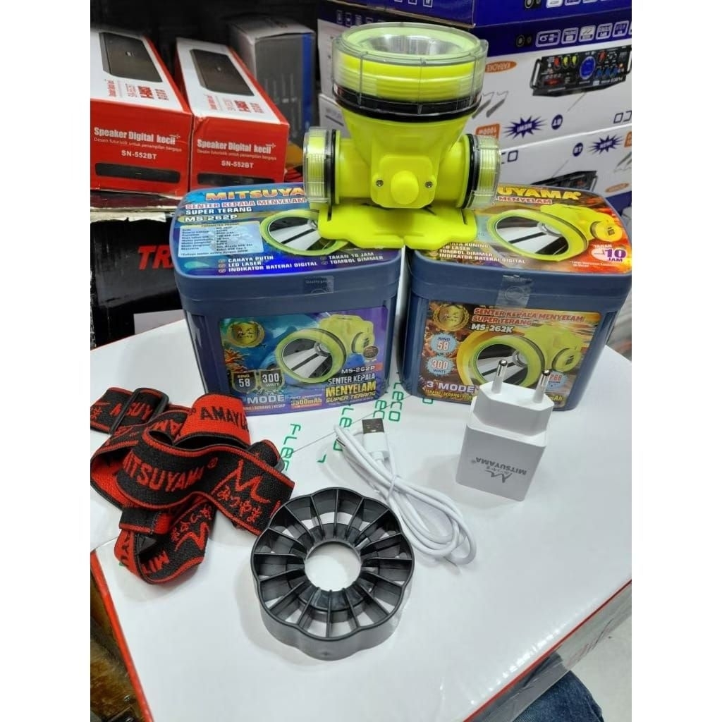 MS-262P Senter Kepala Diving 300W Headlamap Mitsuyama Menyelam Super Terang / Model Baru