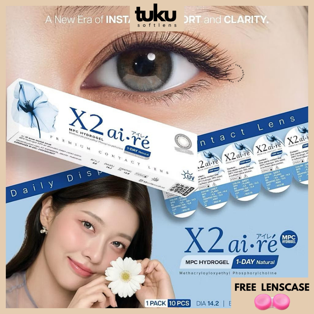 SOFTLENS X2 AIRE CLEAR & COLOR MPC 14,2 MM G.DIA 12,8MM & 13MM NORMAL & MINUS (-0,50 S/D -10,00) BY 