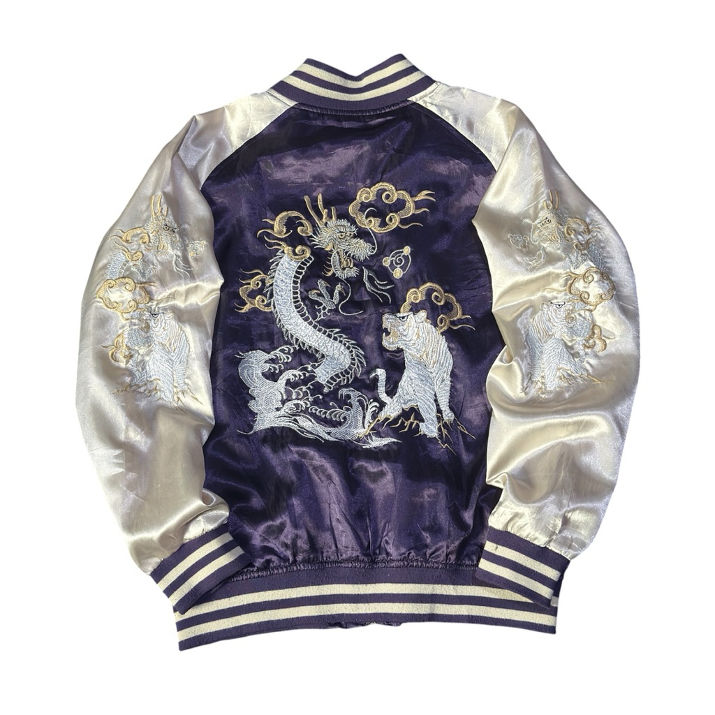 Sukajan Souvenir Jacket Ryu Tora Dragon Tiger Original Japan