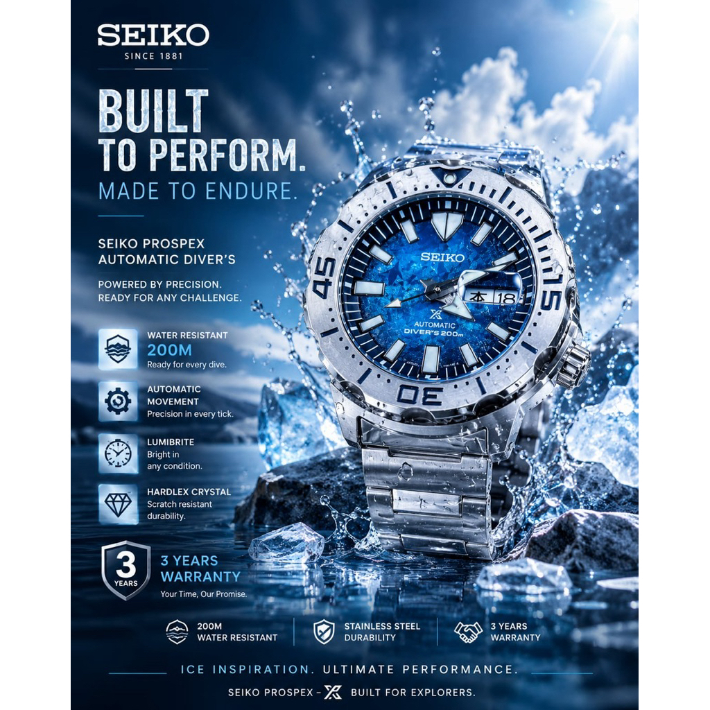 Seiko Prospex SRPH75K1 Monster Jam Tangan Pria Original