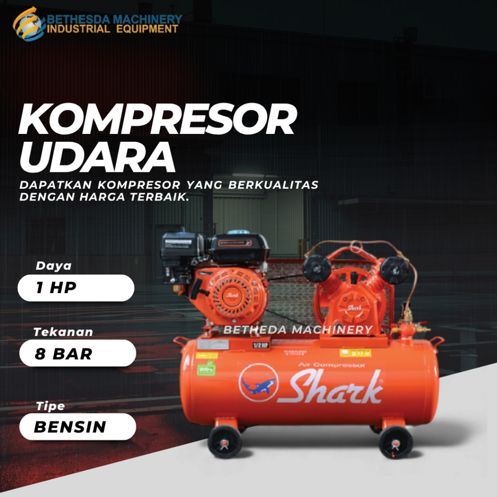 Mesin Kompresor Angin 1 HP Kompresor Bensin 1 HP 8 BAR Air Compressor