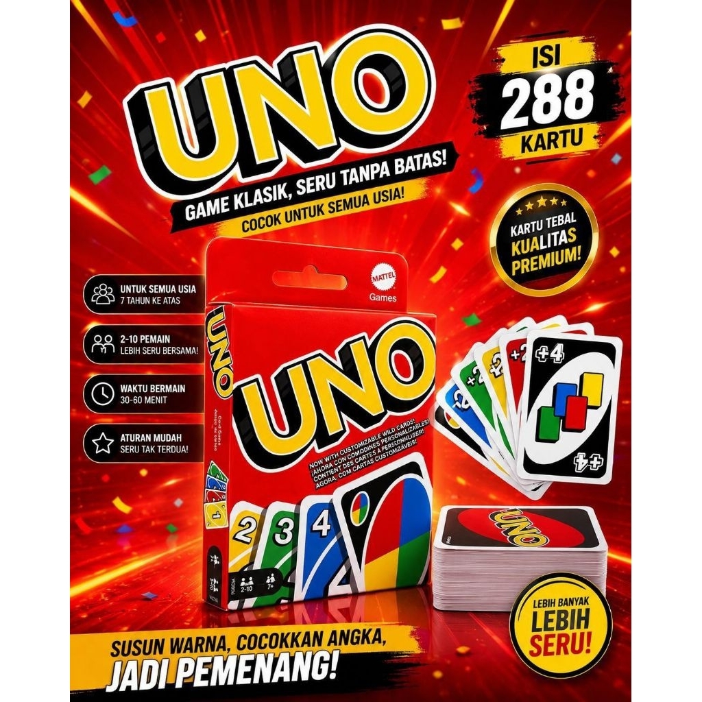 UNO MERAH // GAME UNO MERAH CARD