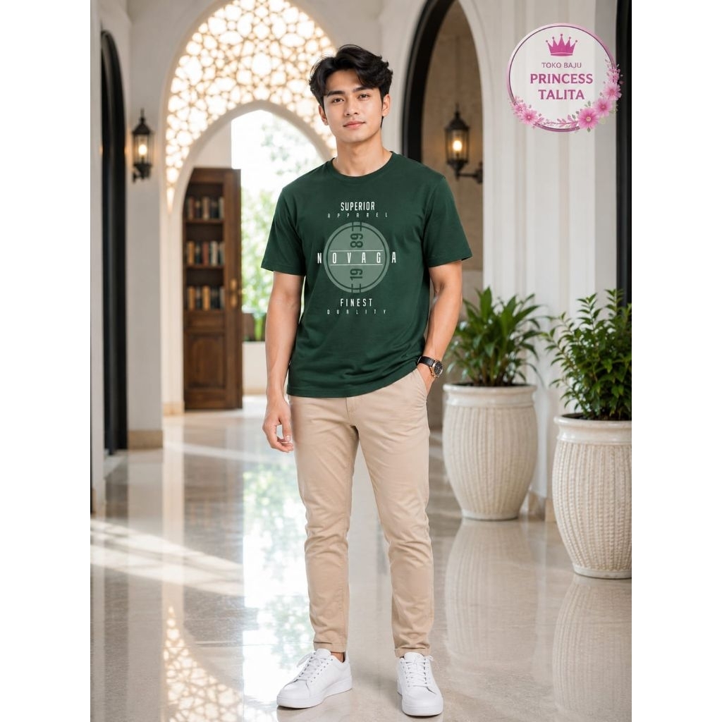 Novaga - Atasan Baju Kaos Anak Laki Laki Tanggung usia 14 Sampai 22 Tahun