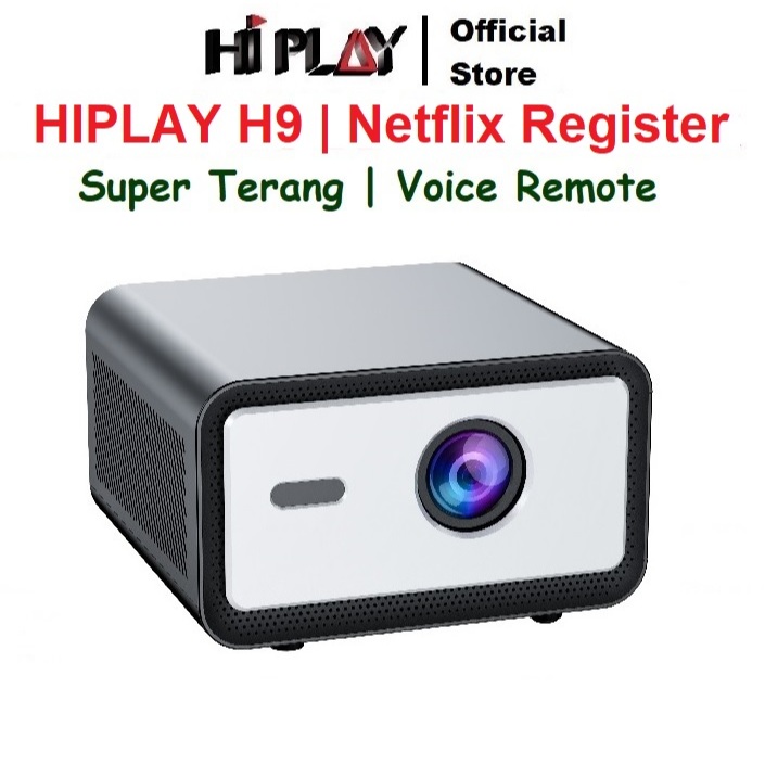 Hiplay H9 Proyektor Smart Android | 1400 ANSI Lumens | RAM 2GB/32GB | WIFI | Bluetooth|Netflix Regis
