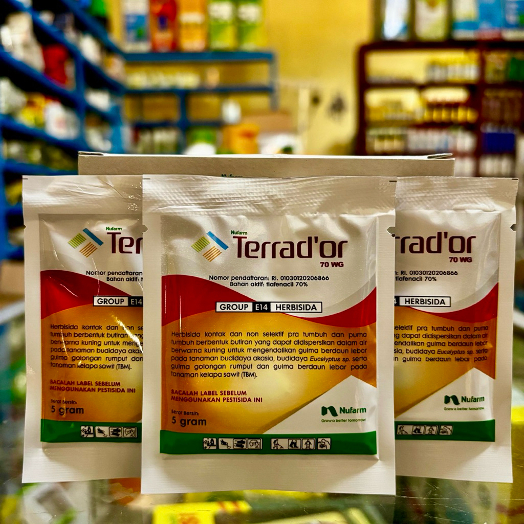 Herbisida TERRADOR 70WG Kemasan 5 Gram - Terrad'or Tiafenacil 70% - Herbisida Kixor