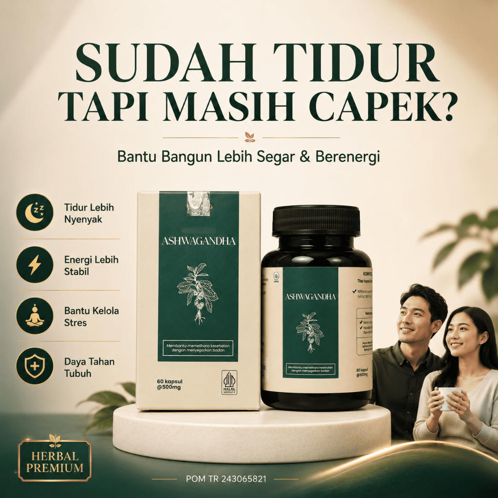 Ashwagandha Binasyifa Aswaganda Extract Suplemen Kesehatan | 60 Kapsul | BPOM