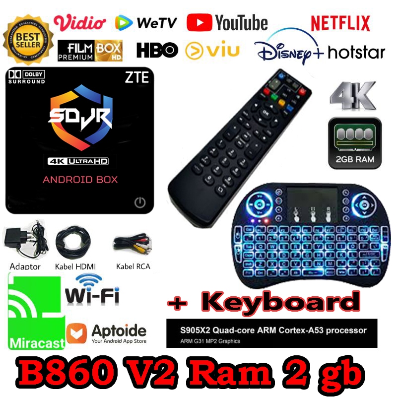 STB B86O OS 6 V1/V2 Android TV Box 2GB/8GB DESKTOP Second like new