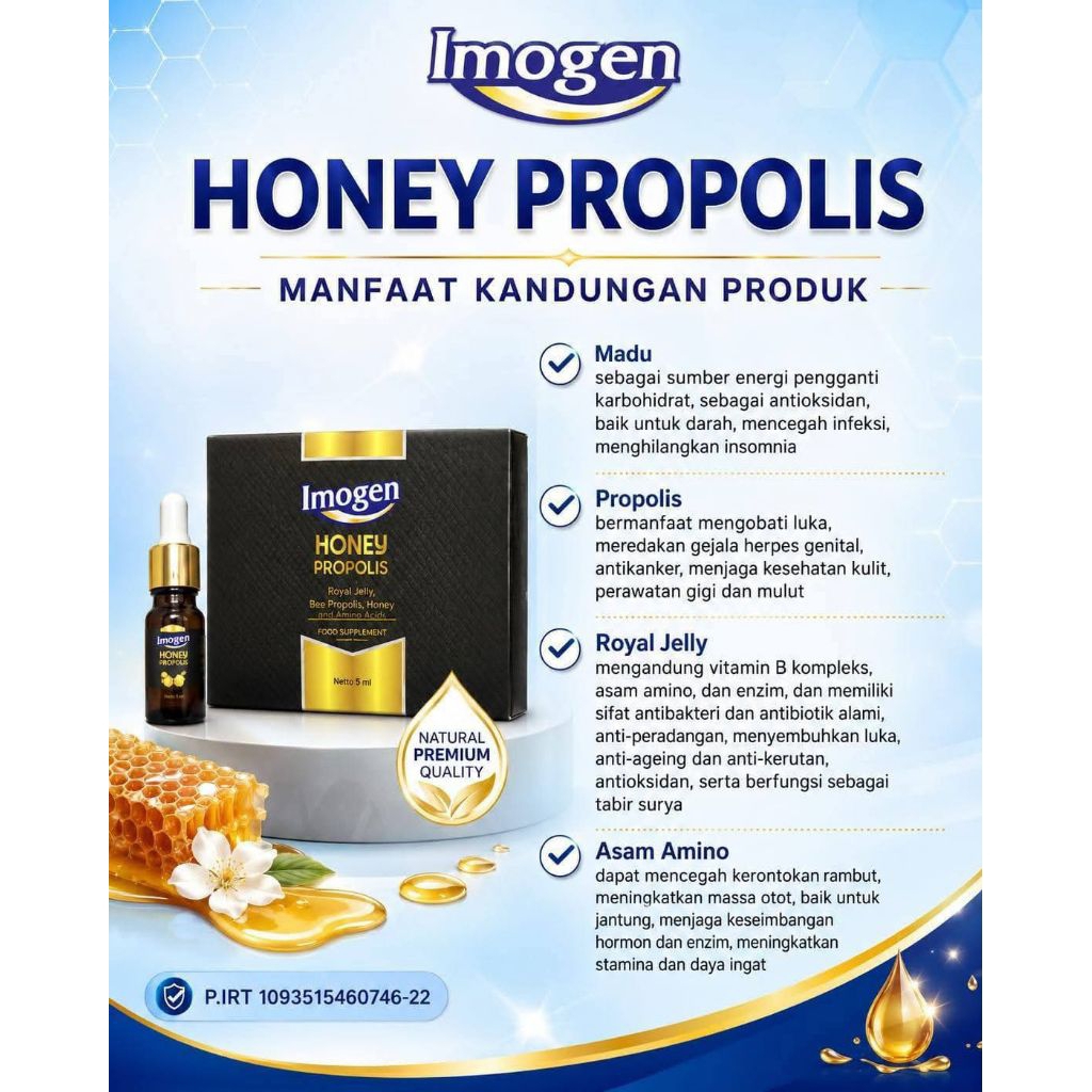 Imogen Honey Propolis - Menjaga Daya Tahan Tubuh