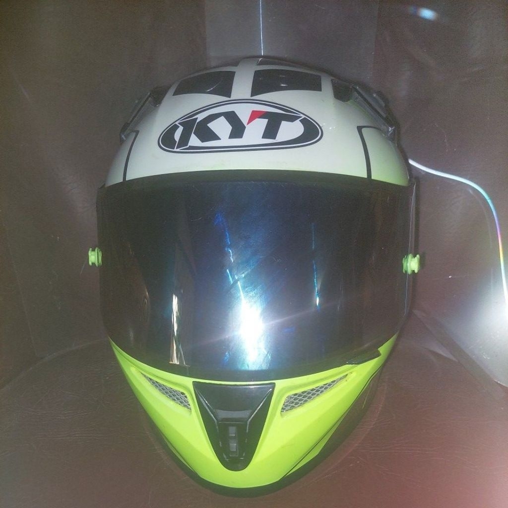 Helm Fullface KYT K2 Rider SuperFluo Hijau Stabilo XL