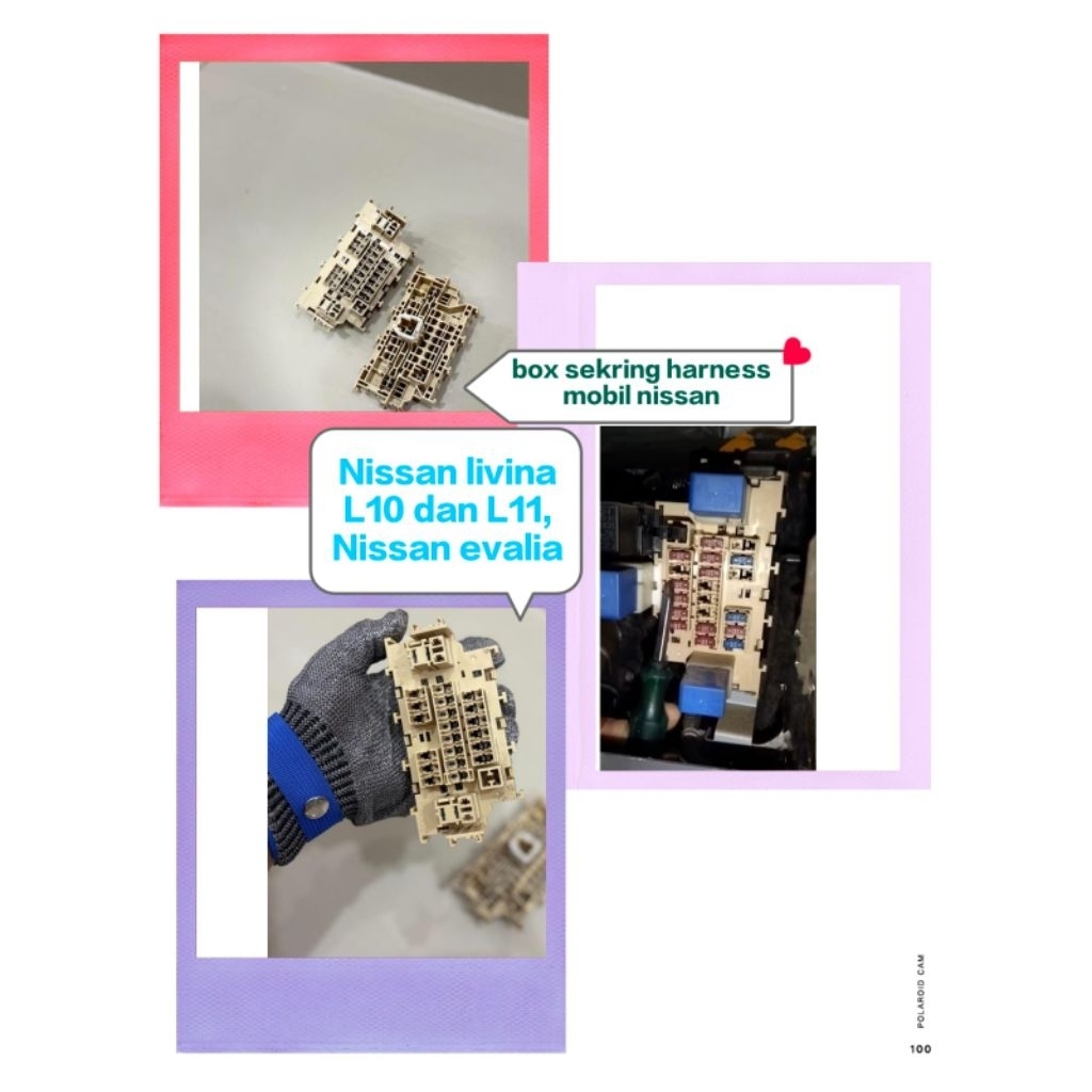 fuse box sekring harness mobil nissan livina L10, L11 dan nissan evalia original nissan lokasi box d