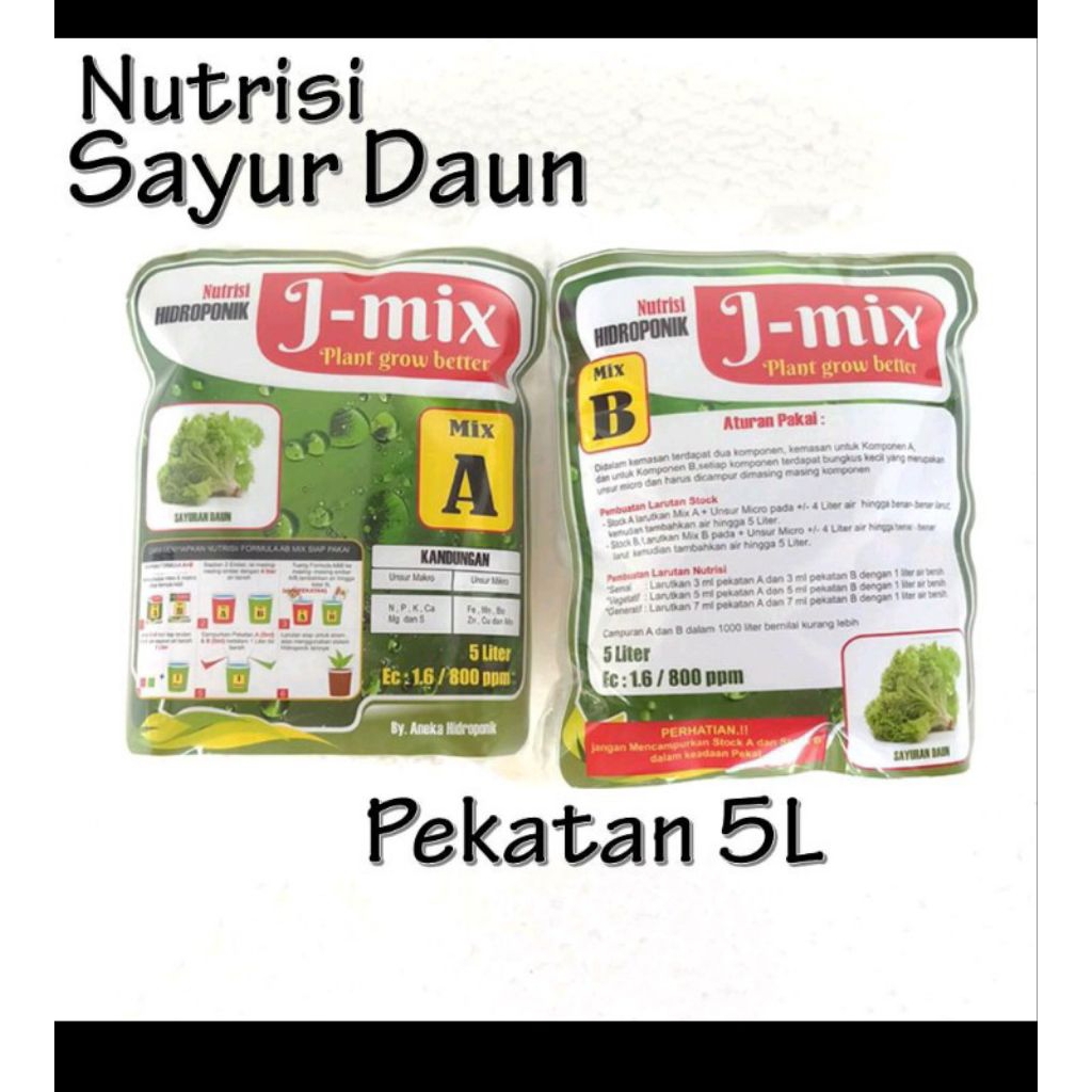nutrisi hidroponik J mix/nutrisi AB mix/J mix