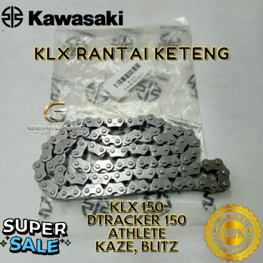 RANTAI KETENG KODE KLX, RANTAI KETENG KLX 150, RANTAI KETENG DTRACKER 150, RANTAI KETENG ATHELTE, RA