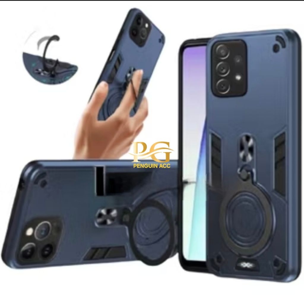 Casing SAMSUNG A32 5G A13 5G Hard Case Robot Ring Eye Ring Pro Camera Casing Standing Robot