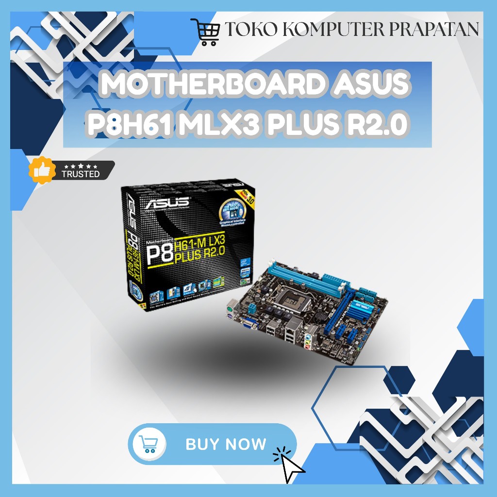 ASUS P8H61-M LX3 PLUS R2.0 LGA1155 DDR3 Support Intel Gen 2 Gen 3