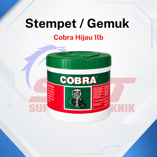 Grease Stempet Cobra Hijau 1lb - Gemuk Serbaguna Pelumas Bearing Mesin Heavy Duty