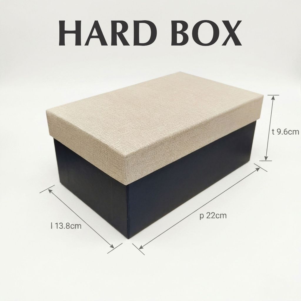 Hard box 22 x 13.8 x 9.6 cm Bahan karton kaku - hardbox cream 22x14 cm
