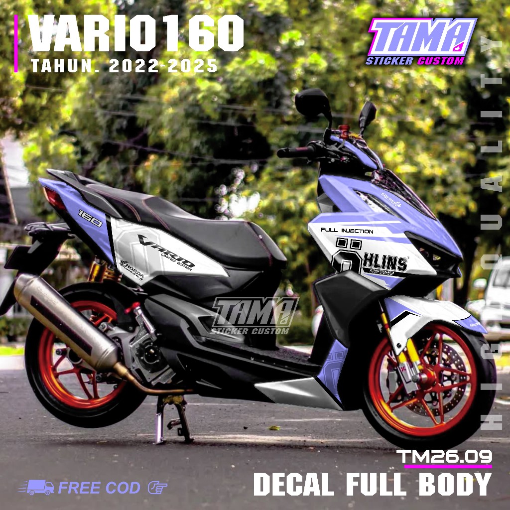 Terbaru COD Sticker Decal Full Body Honda Vario 160 New Tahun 2022 2023 2024 2025 Sticker Full Body 