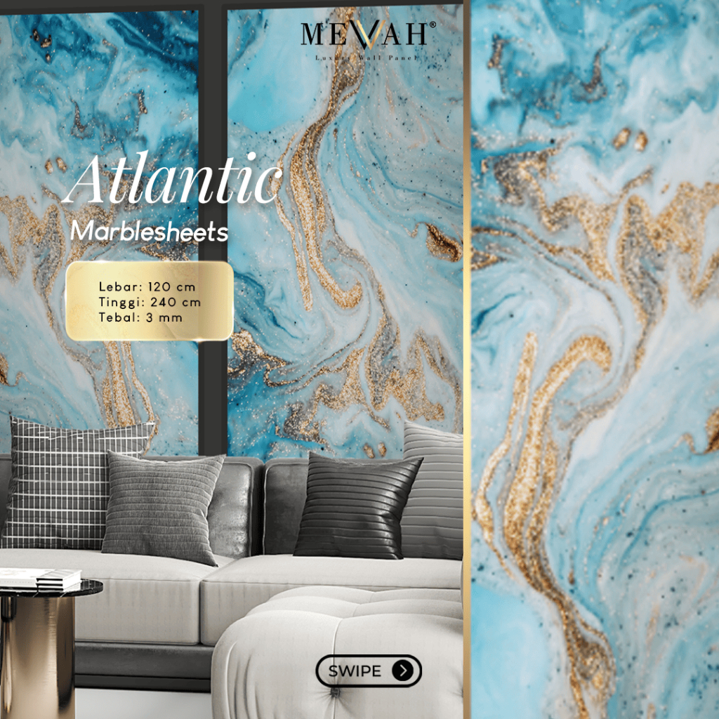 Mevvah Wall Panel Special Design Motif Atlantic - Wall Panel Dinding Motif Marmer