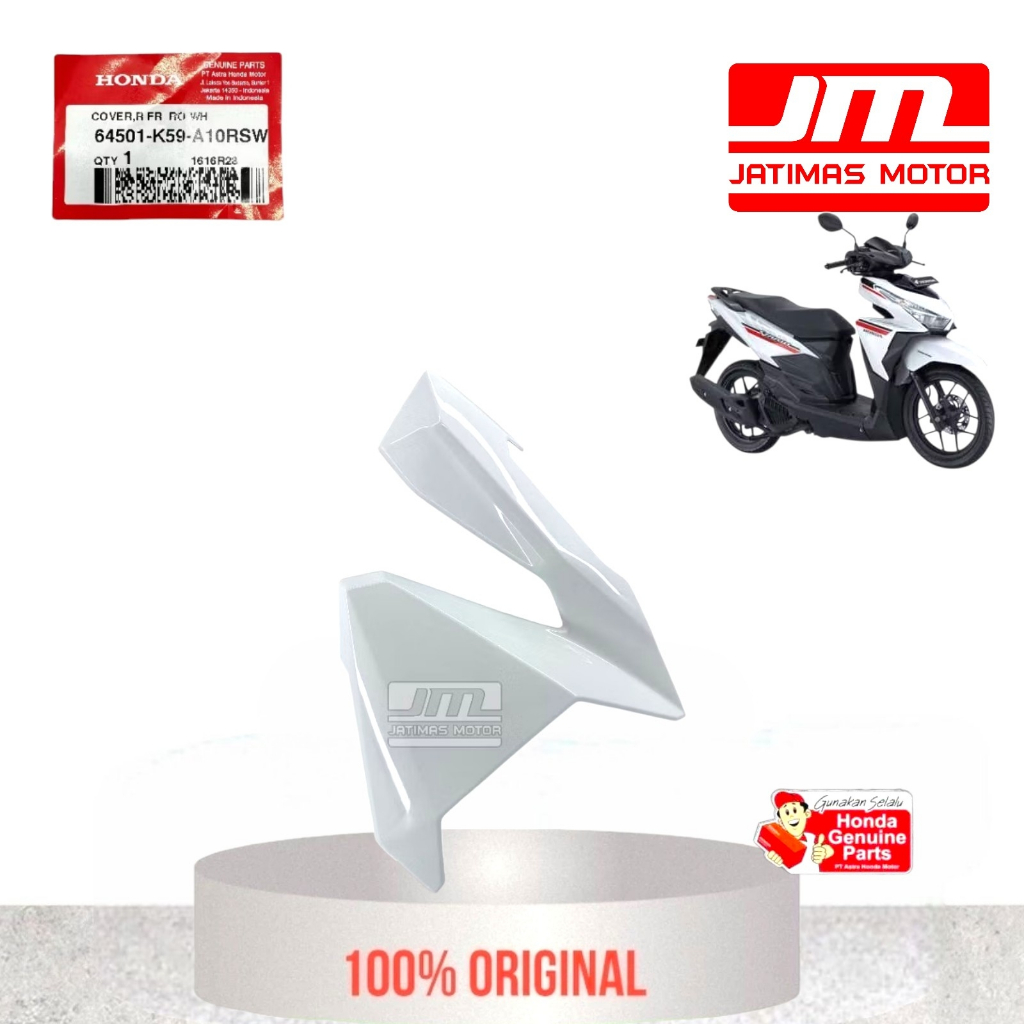 64501-K59-A10RSW 64601-K59-A10RSW Cover Depan Vario 125 150 Putih Susu