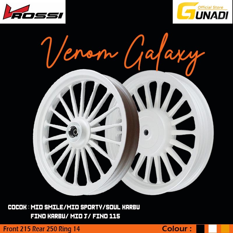 Velg Pelek Racing Tapak Lebar Rossi Galaxy KWDT Palang 18 Mio GT 110 Mio Sporty Smile Mio J 110