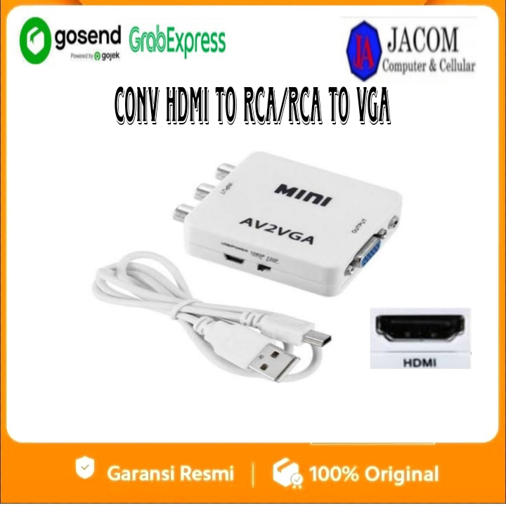 CONVERTER HDMI TO RCA/ RCA TO VGA + AUDIO