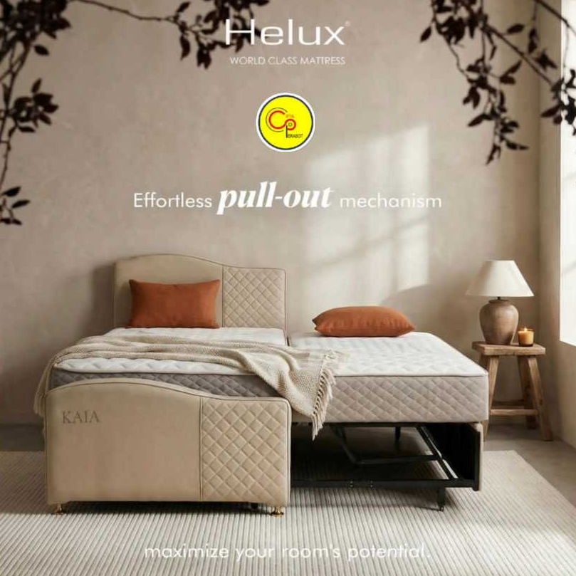 Springbed Anak Bed Dorong Helux Latex KAIA tempat Tidur Anak 3 in 1