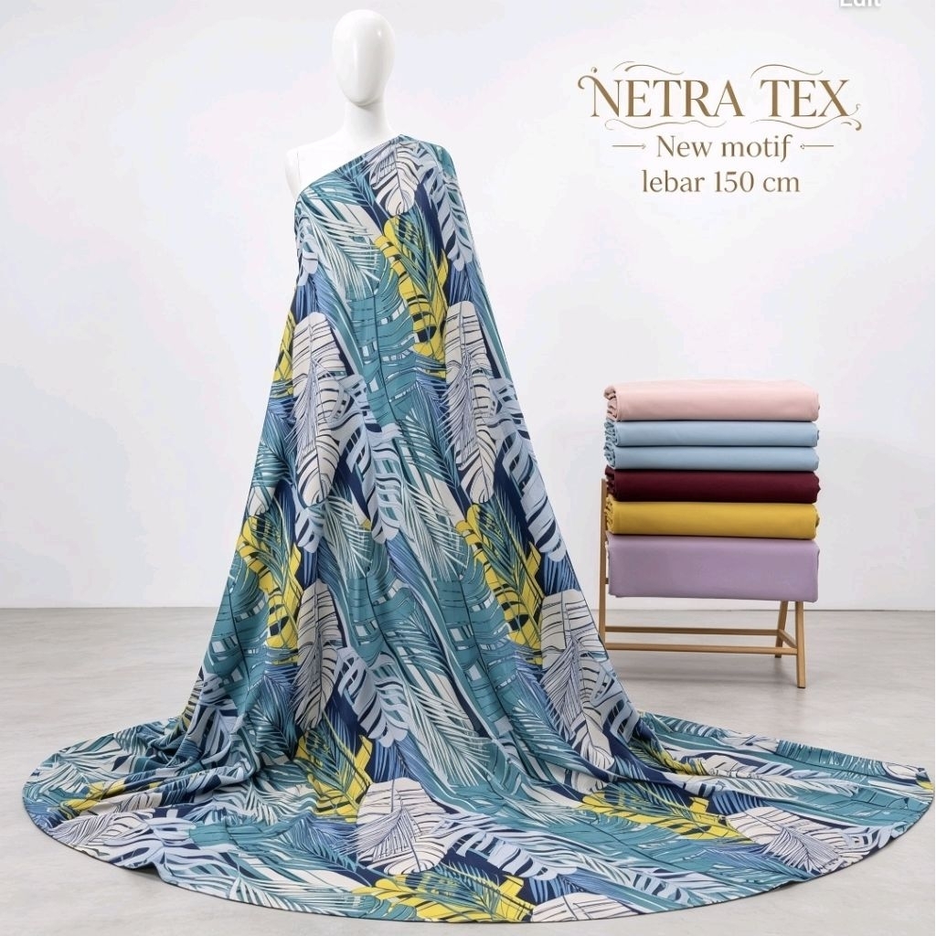 kain sifon motif-kain sifon motif bunga premium-kain chiffon motif bunga premium