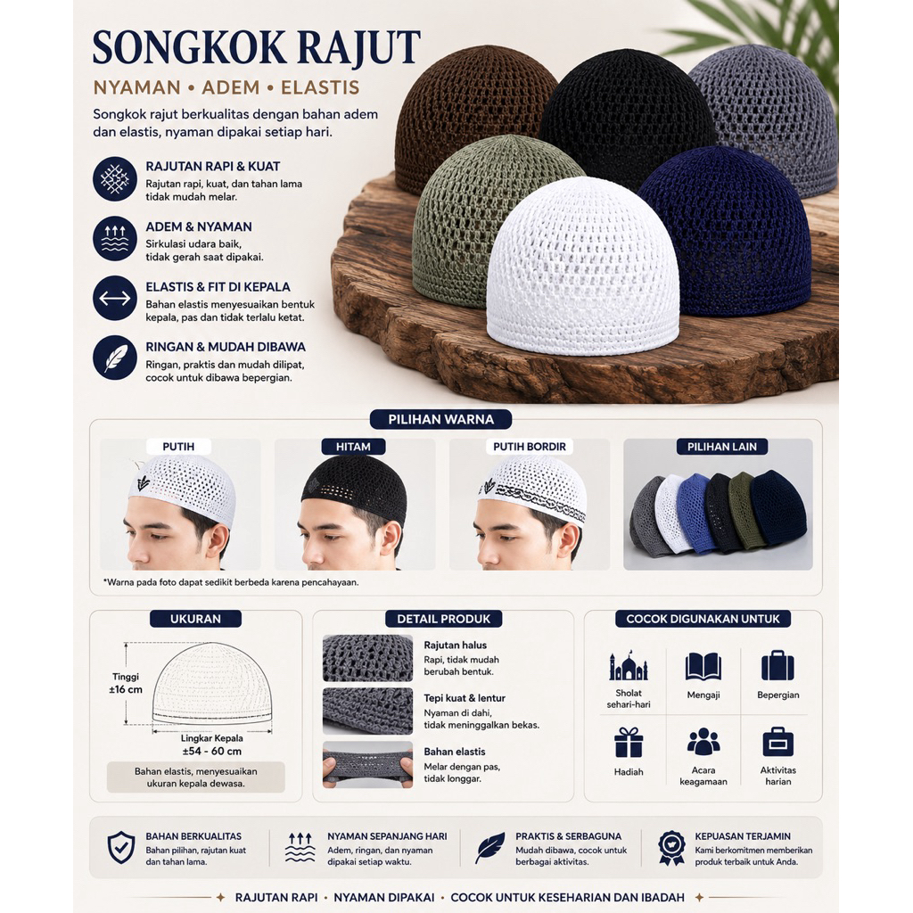 songkok rajut / songkok benang / songkok murah / songkok kain / peci / kopiah rajut / peci rajut / s