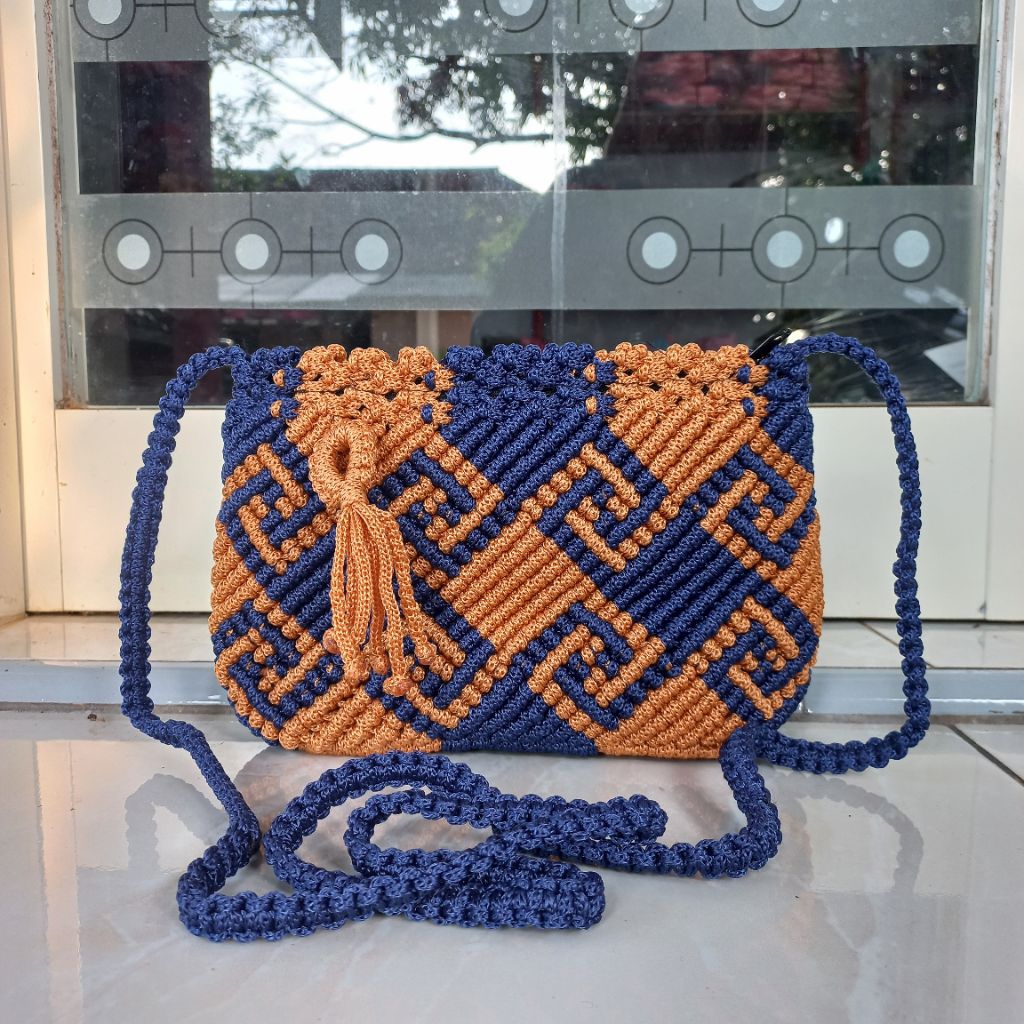 Tas Macrame Toraja / Tas Tali Kur Mewah / Tas Rajut Elegant / Tas anyam Talikur Berkualitas / Tas Ta