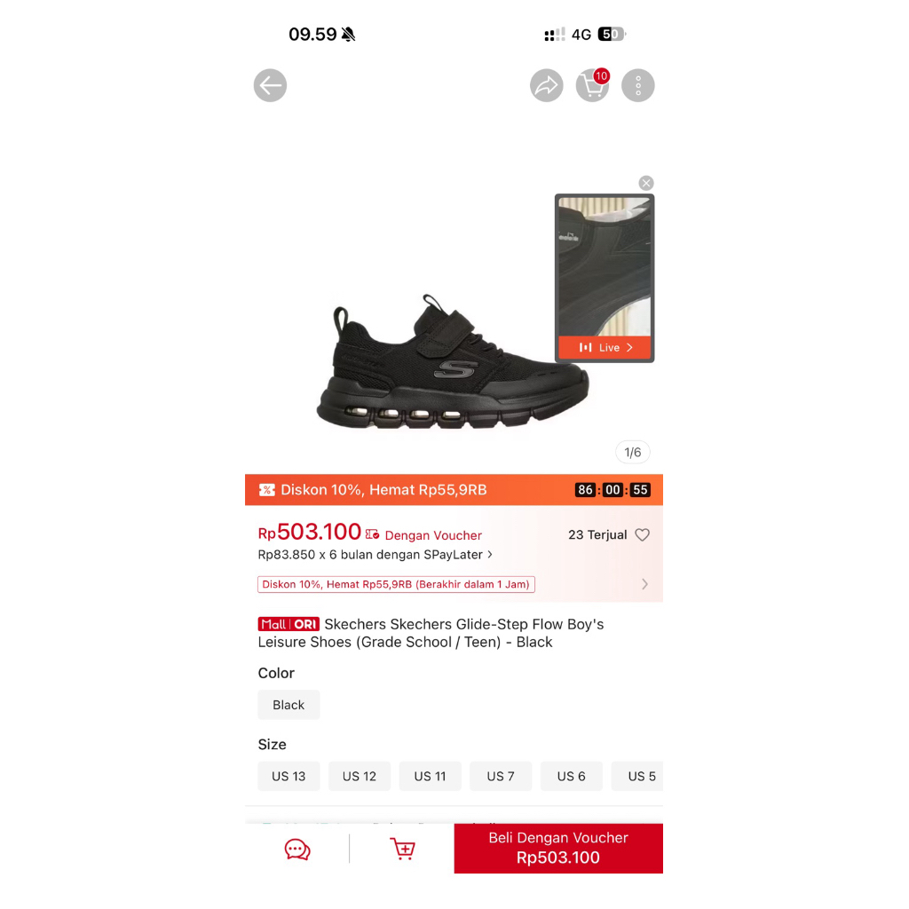 Sepatu Skacher Original Untuk Anak Ukuran 12