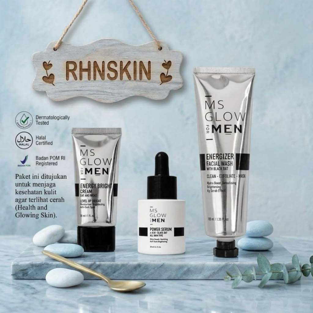 NEW MS GLOW MEN PAKET LENGKAP / MS GLOW MEN FACIAL WASH / MS GLOW MEN SERUM / MS GLOW FOR MEN ORIGIN
