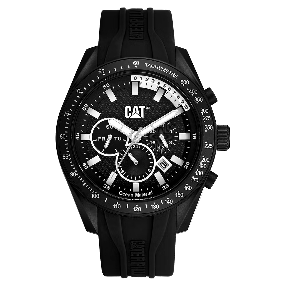 Original 100% Jam Tangan Pria CAT Oceania Multi LQ.169.21.122 Black Rubber Strap Garansi Resmi 2 Tah