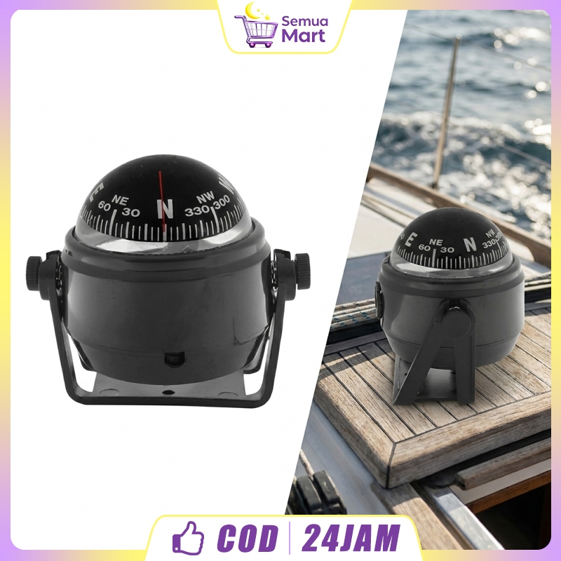 Kompas Perahu Nelayan Hitam Tanpa Lampu Bracket Navigasi Kapal Cadangan GPS Mekanis Dek Kapal