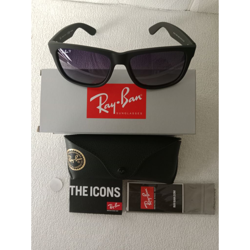 Kacamata Rayban Justin RB4165 622/T3 Hitam Doff Gradient Original